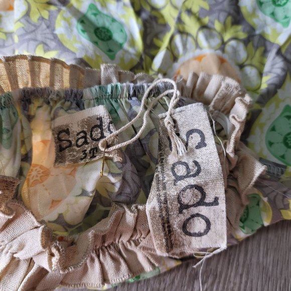 Sado NWT pillowcase style tank top with ruffle sleeve and lace hem floral sz 3t - Picture 2 of 4